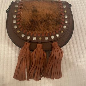 NWT Tony Lama calf hair Cross Body Purse